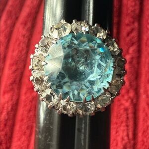 Vintage Blue and Sterling Silver Women's Ring